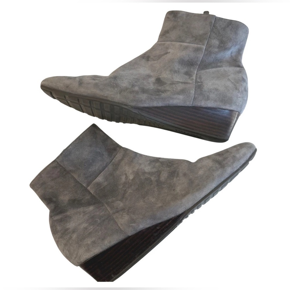 Cole Haan Gray Suede Ankle Booties